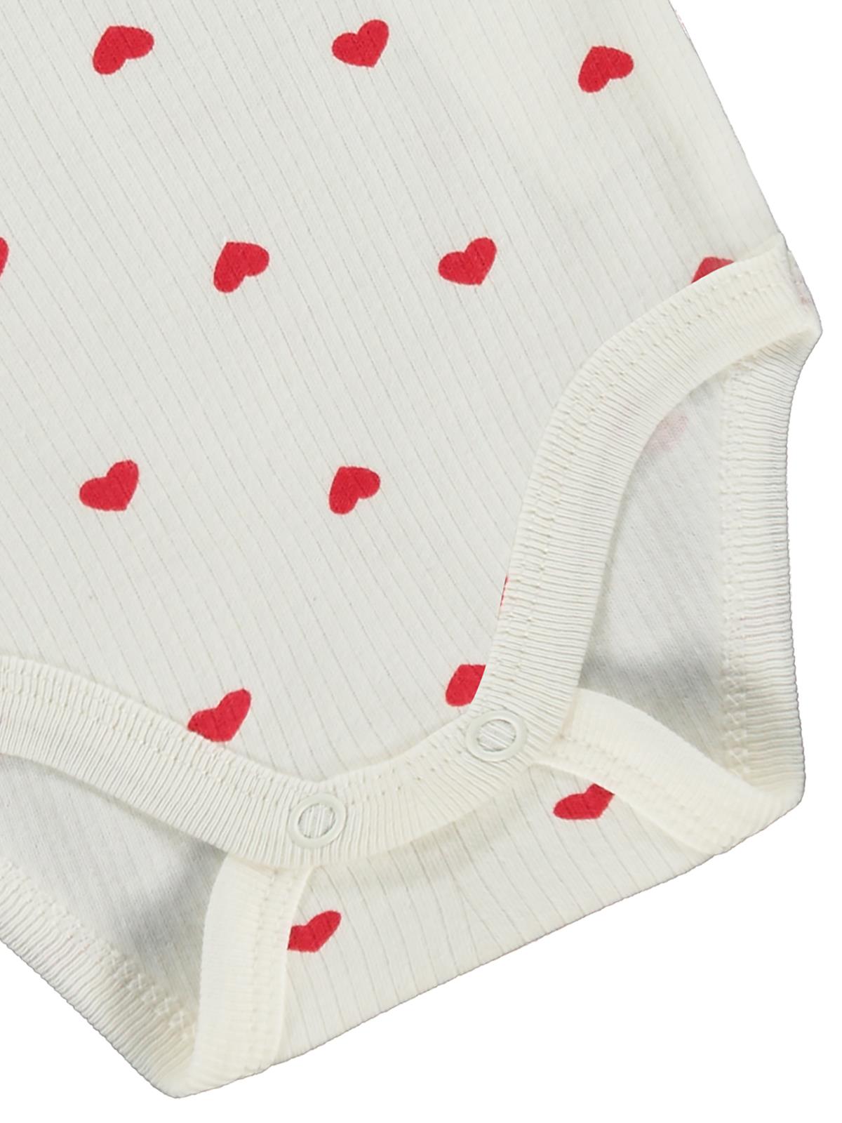 Civil Baby Kalp Empirme 1-36 Ay Çıtçıtlı Badi  - Ekru