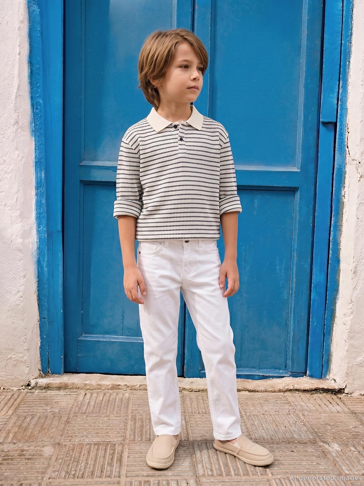 Civil Boys 5 Cep Basic 6-9 Yaş Pantolon - Beyaz