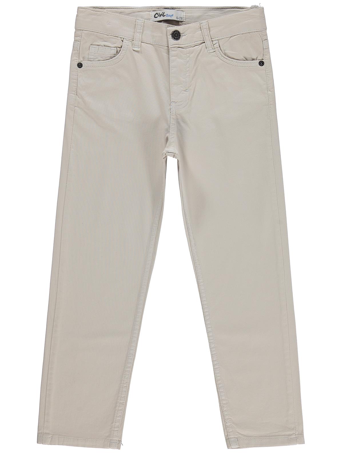 Civil Boys Erkek Çocuk 5 Cep Basic 10-13 Yaş Pantolon - Koyu Taş Rengi