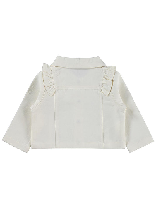 Pierre Cardin Fırfırlı Polo Yaka 6-18 Ay Ceket - Ekru