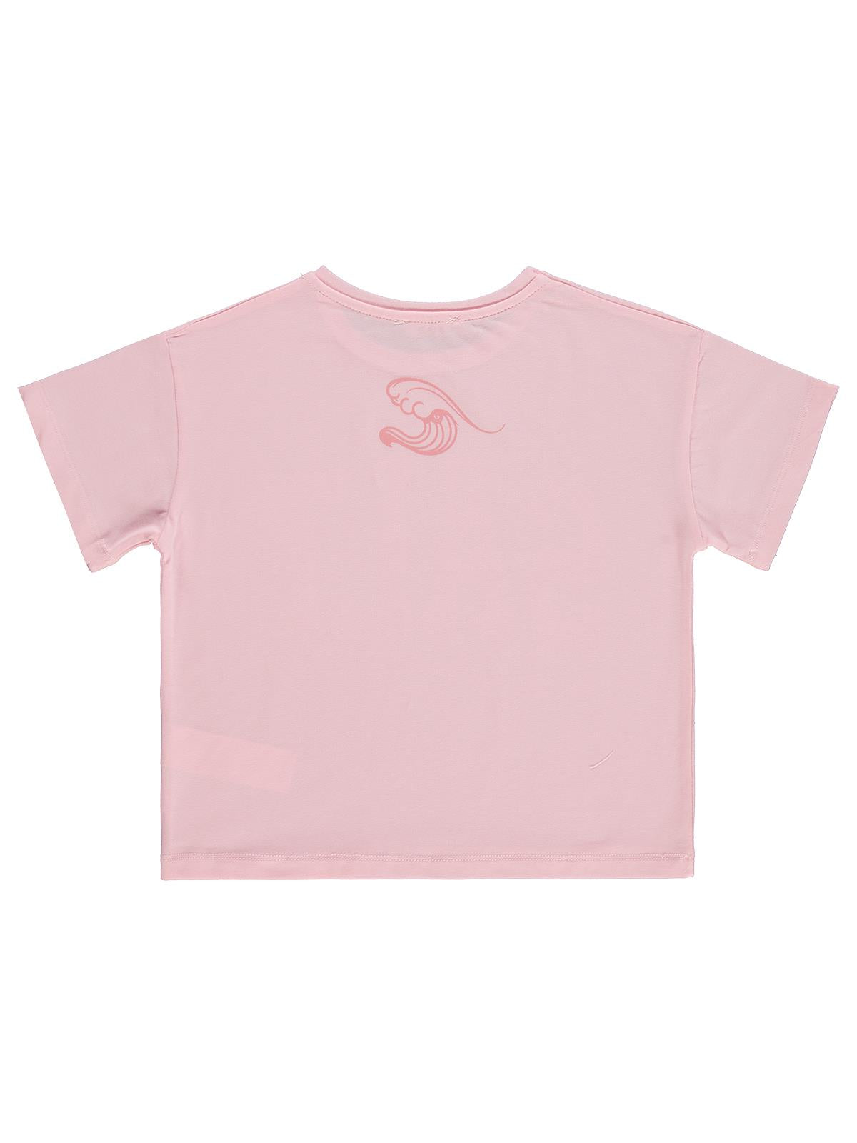 Civil Girls Salt Baskılı 6-9 Yaş Tişört - Pembe