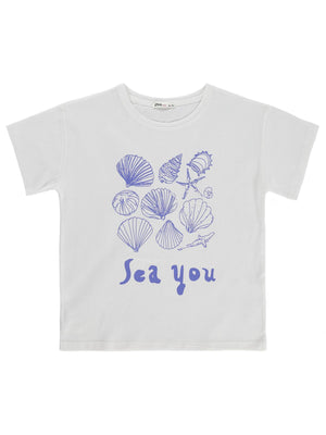Civil Girls See You Baskılı 10-13 Yaş Tişört - Kırık Beyaz