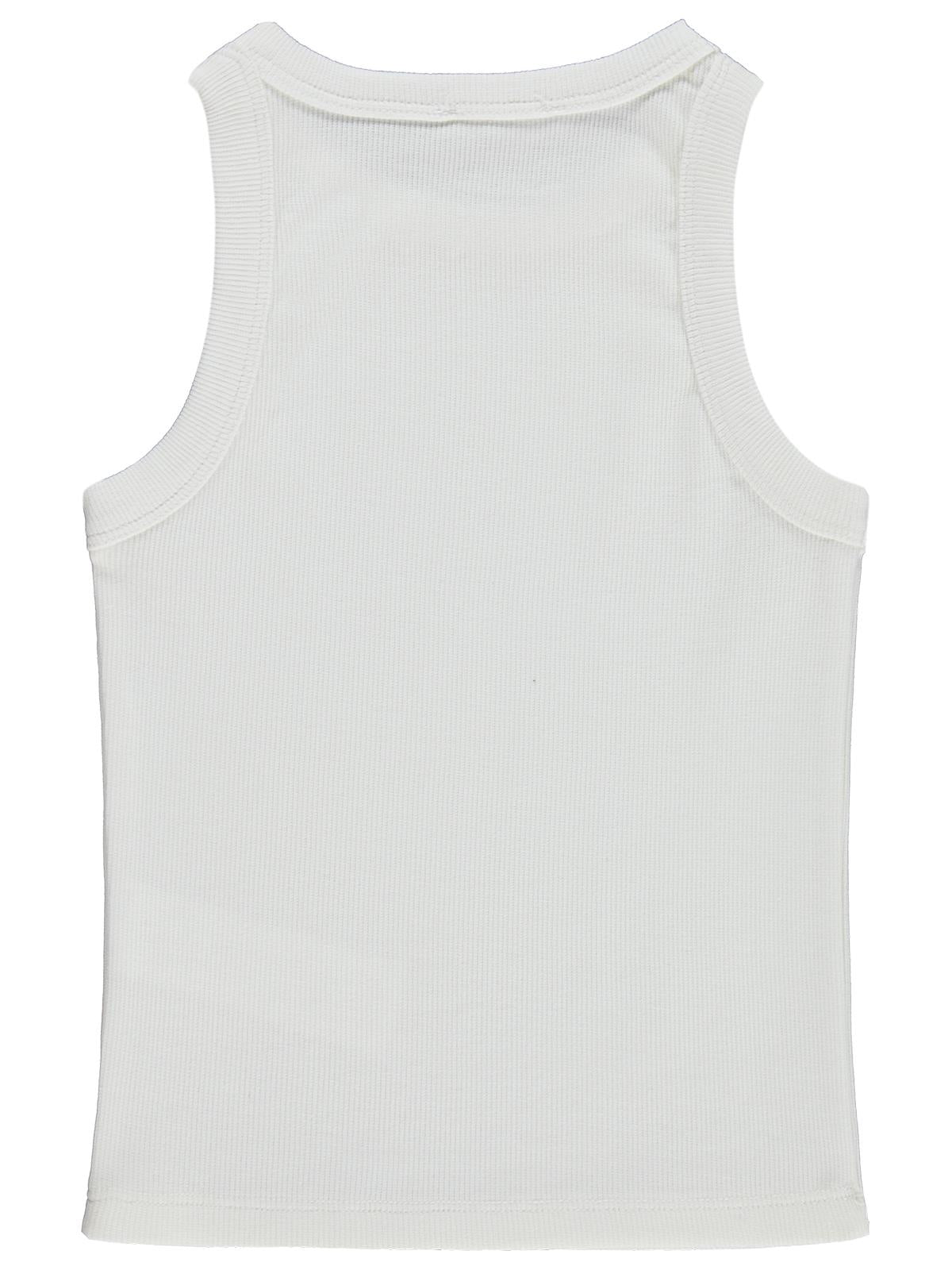 Civil Girls Denizkızı Baskılı Crop Atlet 6-9 Yaş Tişört - Kırık Beyaz