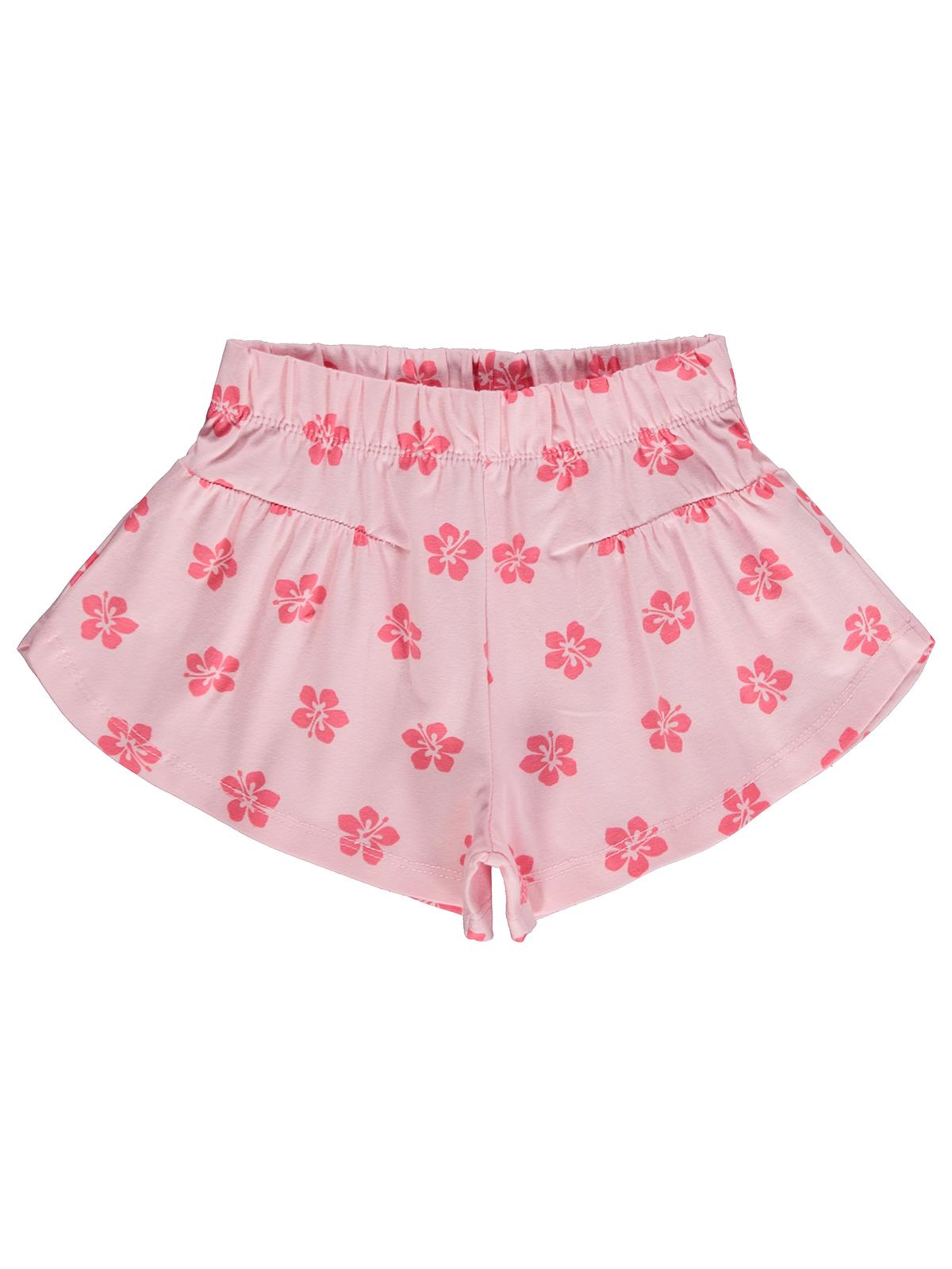 Civil Girls Çiçekli 2-5 Yaş Şort - Pembe
