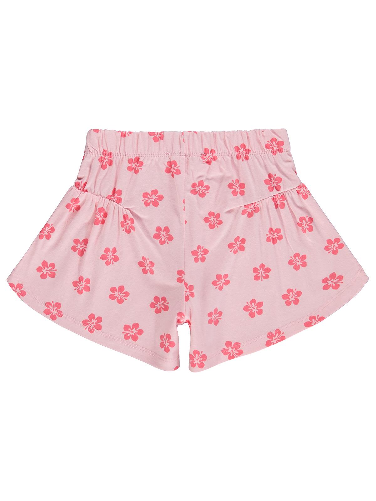 Civil Girls Çiçekli 6-9 Yaş Şort - Pembe