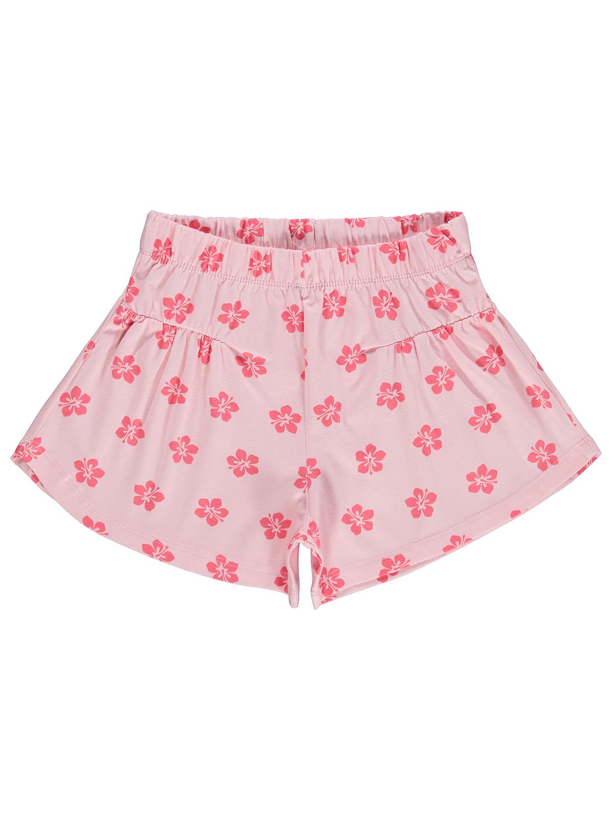 Civil Girls Çiçekli 6-9 Yaş Şort - Pembe