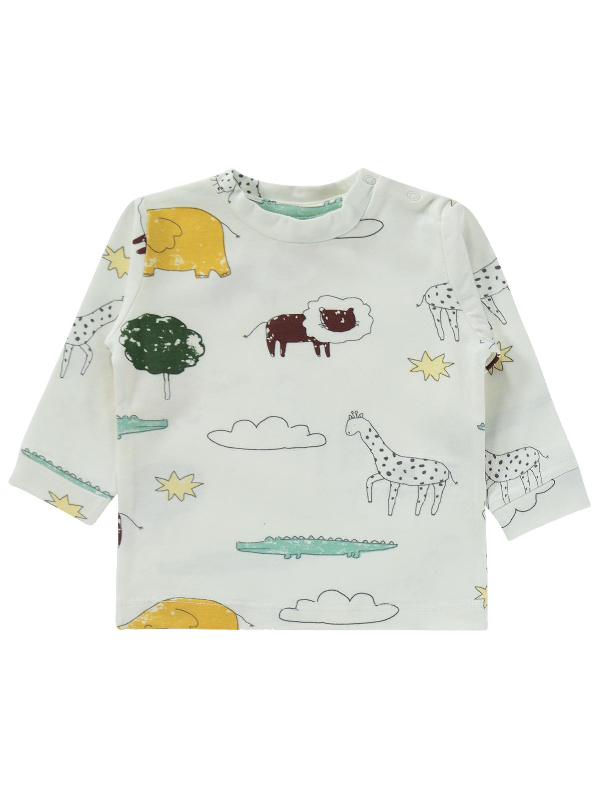 Civil Baby Safari 6-18 Ay Pijama Takımı - Ekru