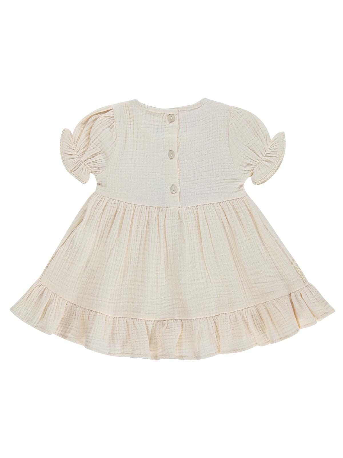 Civil Baby Fırfır Yaka 6-18 Ay Elbise - Bej