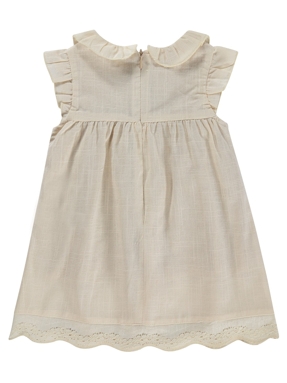 Civil Baby Bebek Yaka Dantelli 6-18 Ay Elbise - Bej