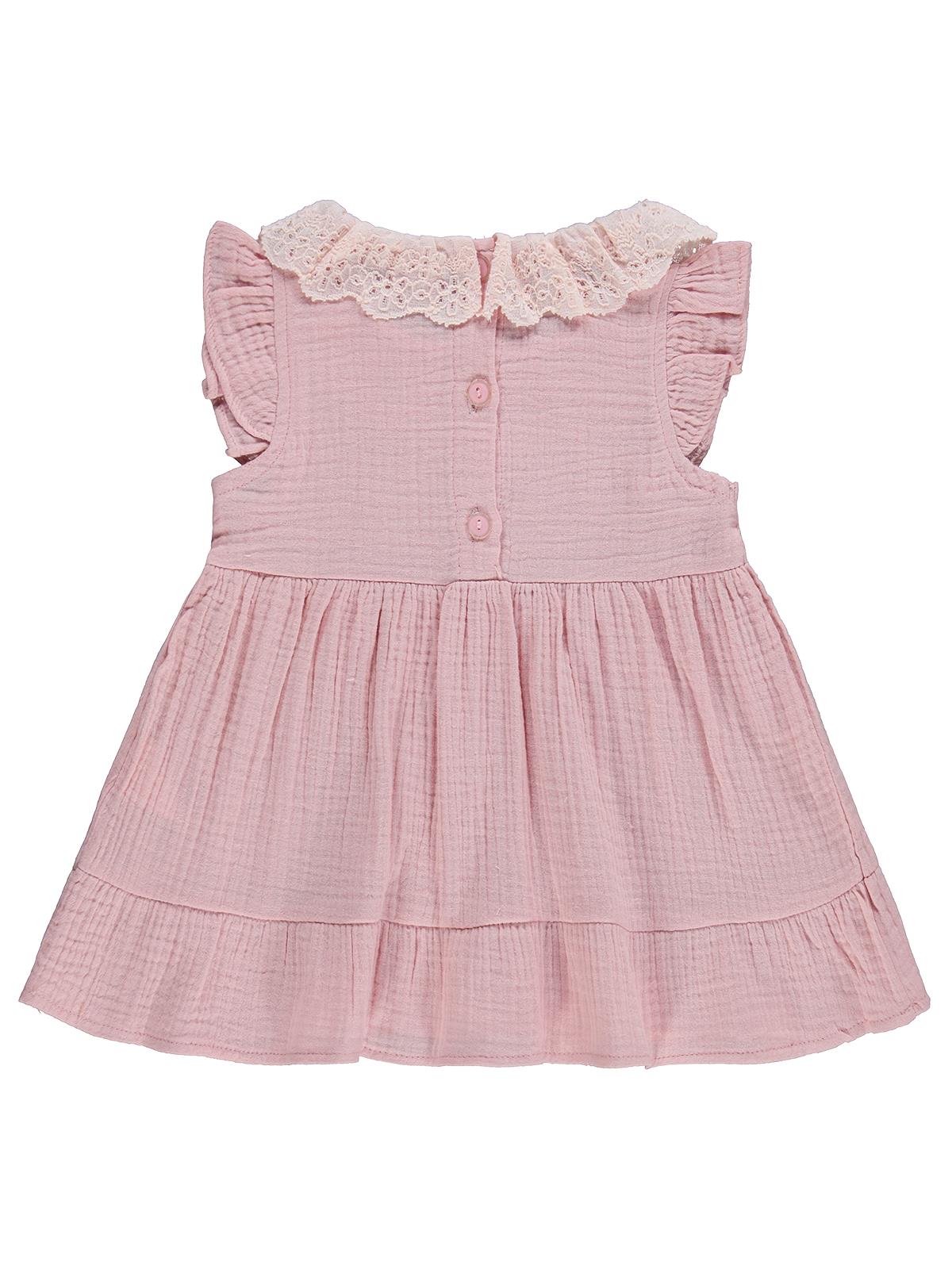 Civil Baby Yaka Dantelli 6-18 Ay Elbise - Pudra