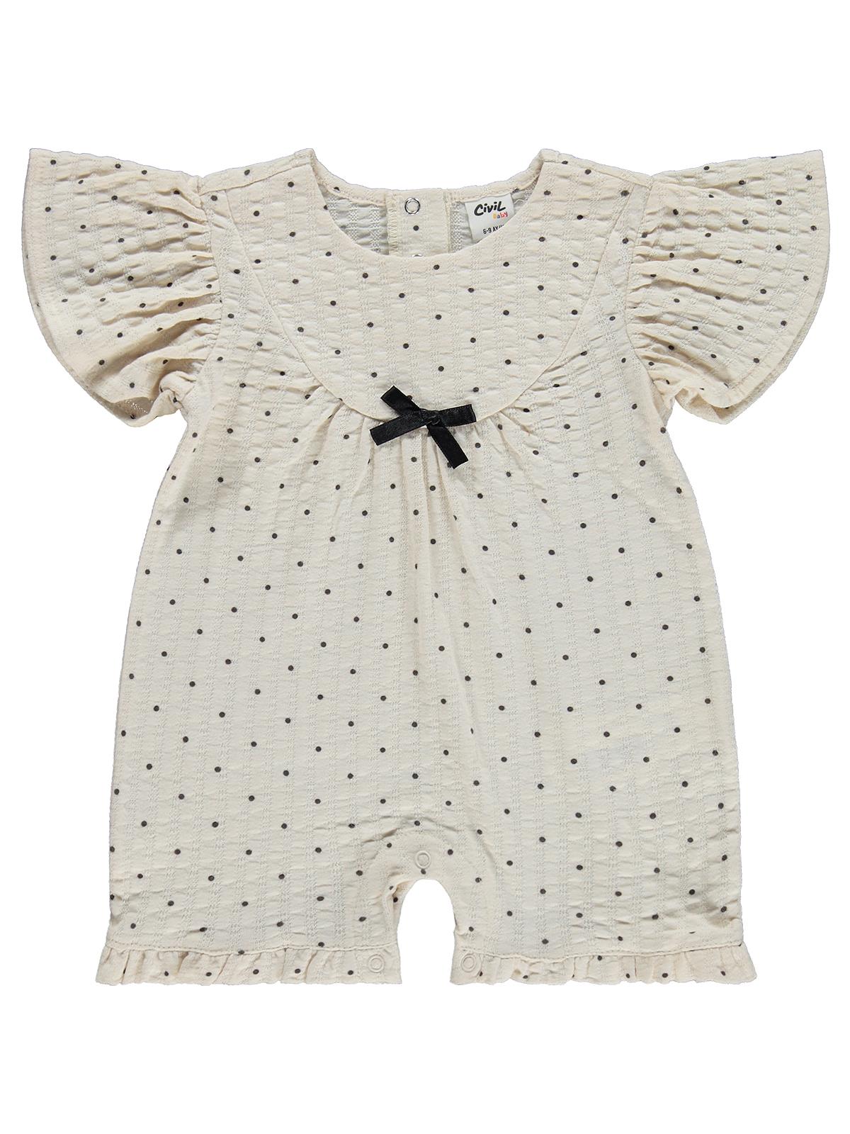 Civil Baby Puan Empirme 6-18 Ay Patiksiz Tulum - Bej