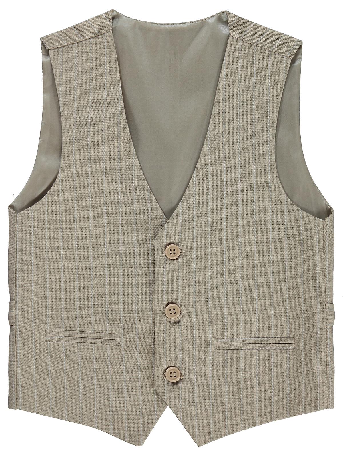 Pierre Cardin Çizgili 6-9 Yaş Yelek - Kahve