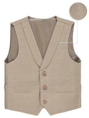 Pierre Cardin Keten Görünümlü 6-9 Yaş Yelek - Kahverengi