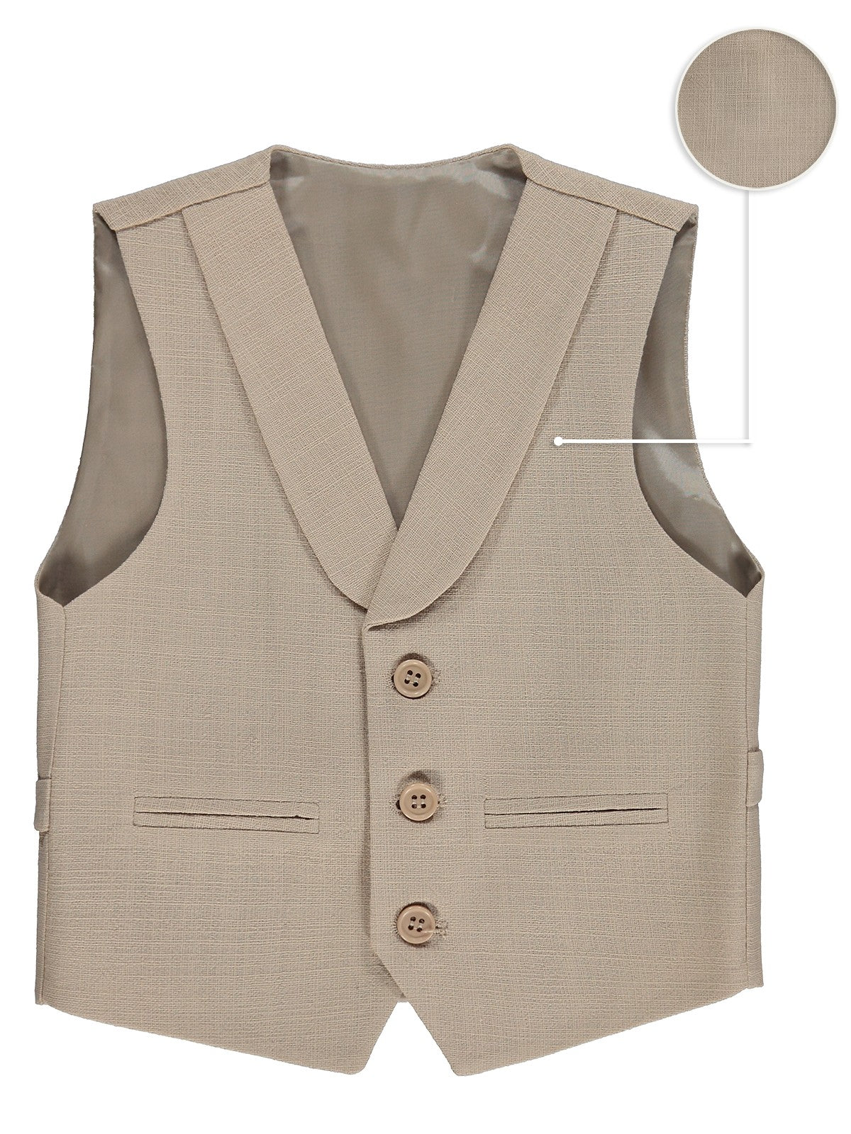 Pierre Cardin Keten Görünümlü 2-5 Yaş Yelek - Kahverengi