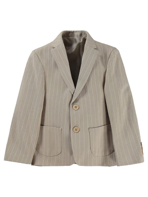 Pierre Cardin Çizgili 6-9 Yaş Ceket - Kahve