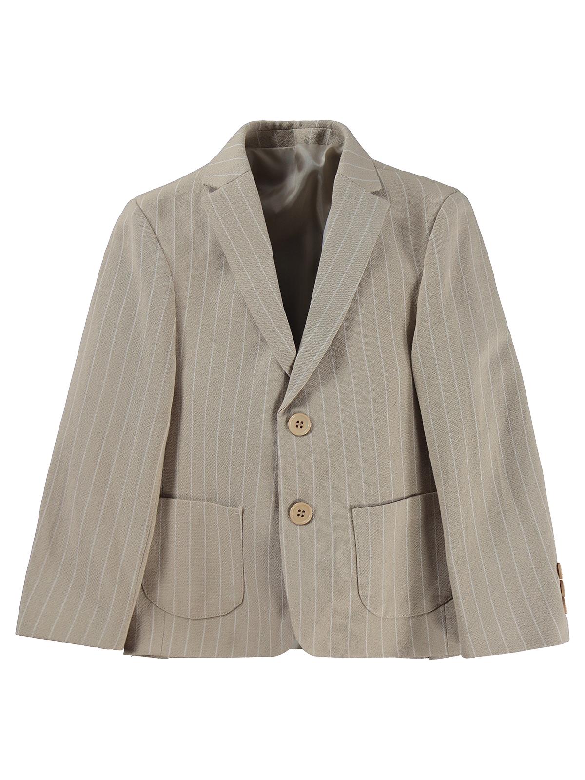 Pierre Cardin Çizgili 10-12 Yaş Ceket - Kahve