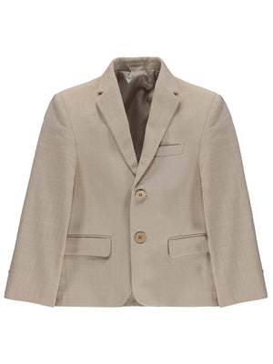 Pierre Cardin Keten Görünümlü 6-9 Yaş Ceket - Kahverengi