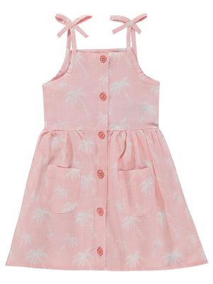 Civil Baby Fiyonk Askılı Flamlı 6-18 Ay Elbise - Pembe