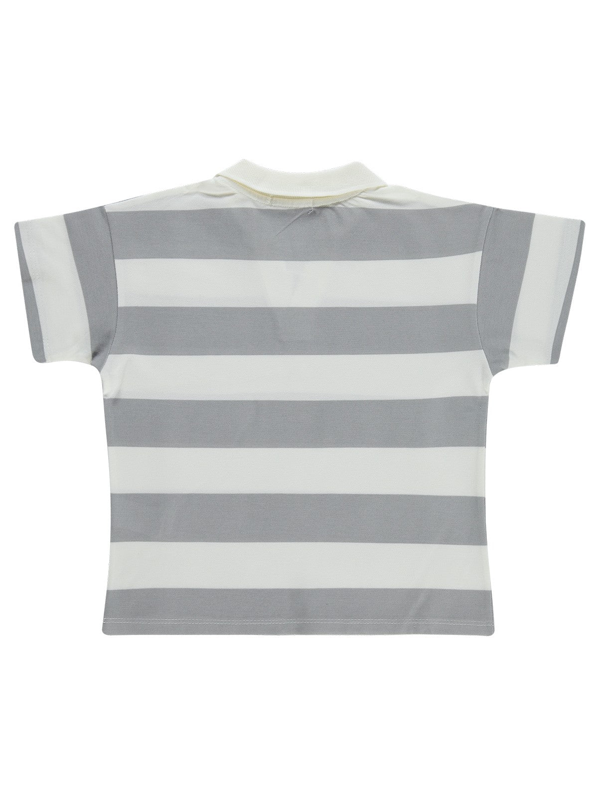 Civil Girls Çizgili Polo Yaka 10-13 Yaş Tişört - Gri