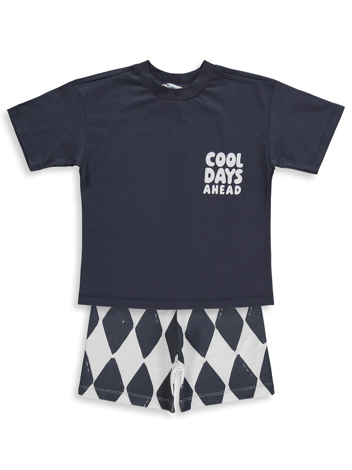 Civil Boys Cool Vibes Baskılı 2'Li 3-9 Yaş Takım - Haki