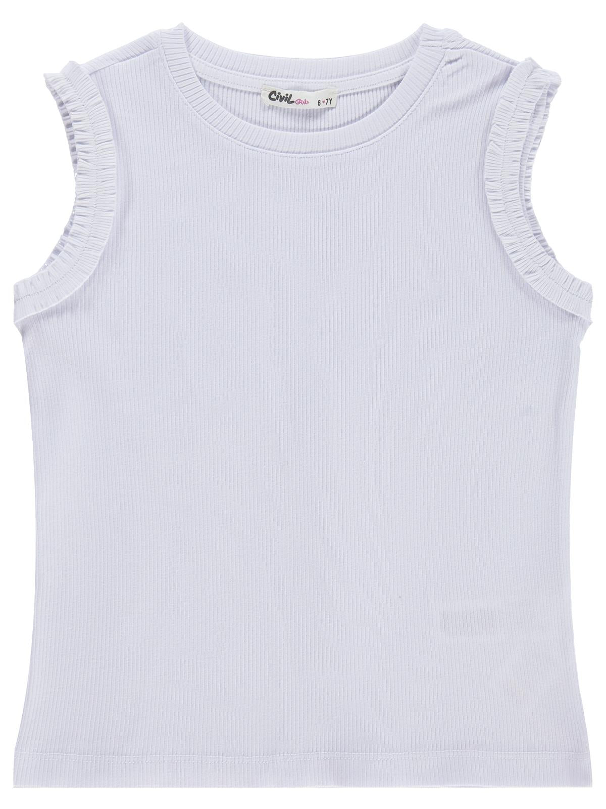 Civil Girls Kaşkorse 6-9 Yaş Tişört - Beyaz