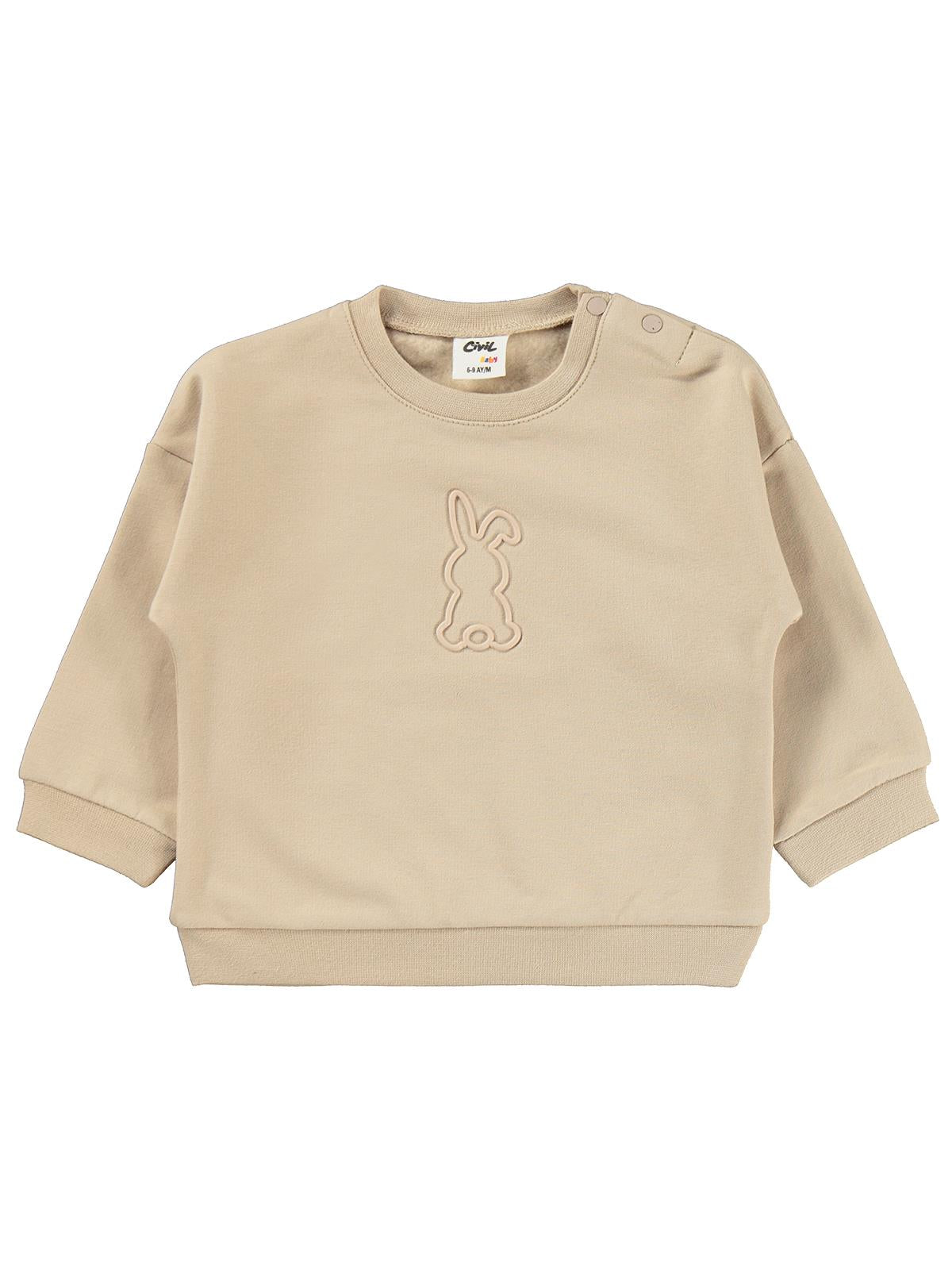 Civil Baby Tavşan Baskılı Basic 6-18 Ay Takım - Gri