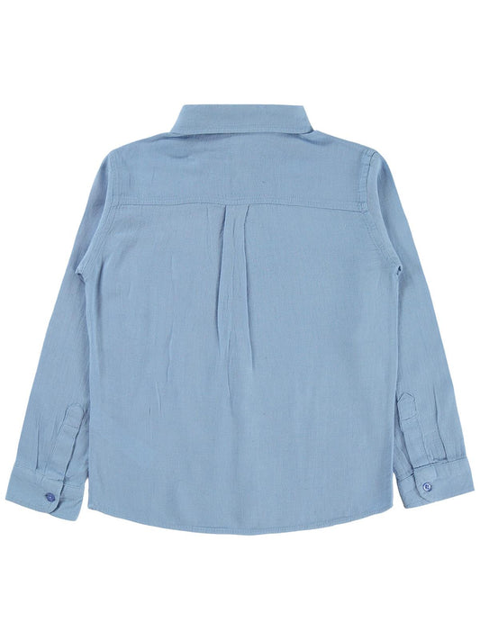 Pierre Cardin P Nakışlı 10-12 Yaş Gömlek - Mavi