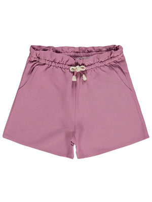Civil Girls Beli Lastikli Cepli 6-9 Yaş Şort - Pembe