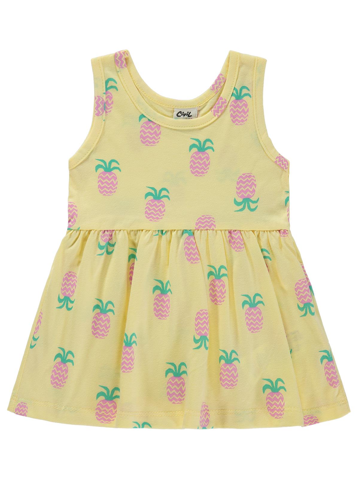 Civil Baby Ananas Empirme 6-18 Ay Elbise - Sarı