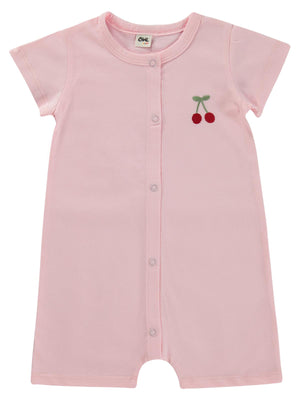 Civil Baby Kiraz Baskılı 6-18 Ay Tulum - Pembe