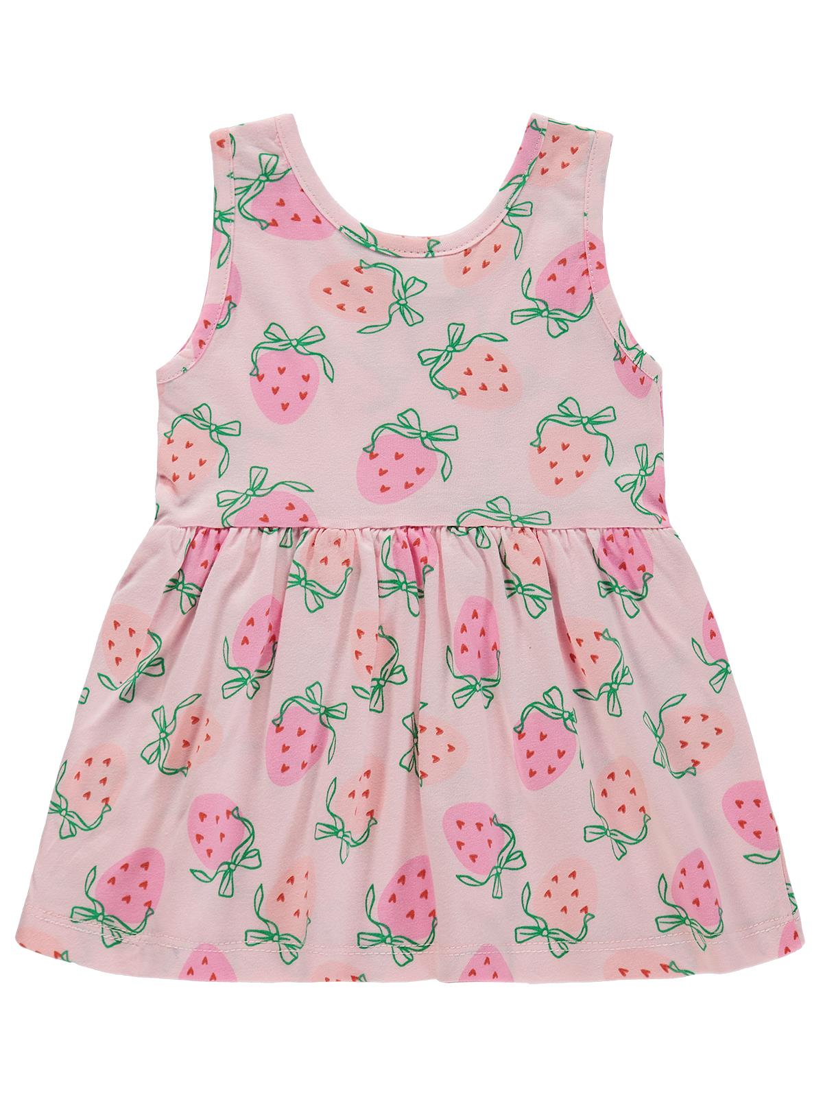 Civil Baby Çilek Empirme 6-18 Ay Elbise - Pembe
