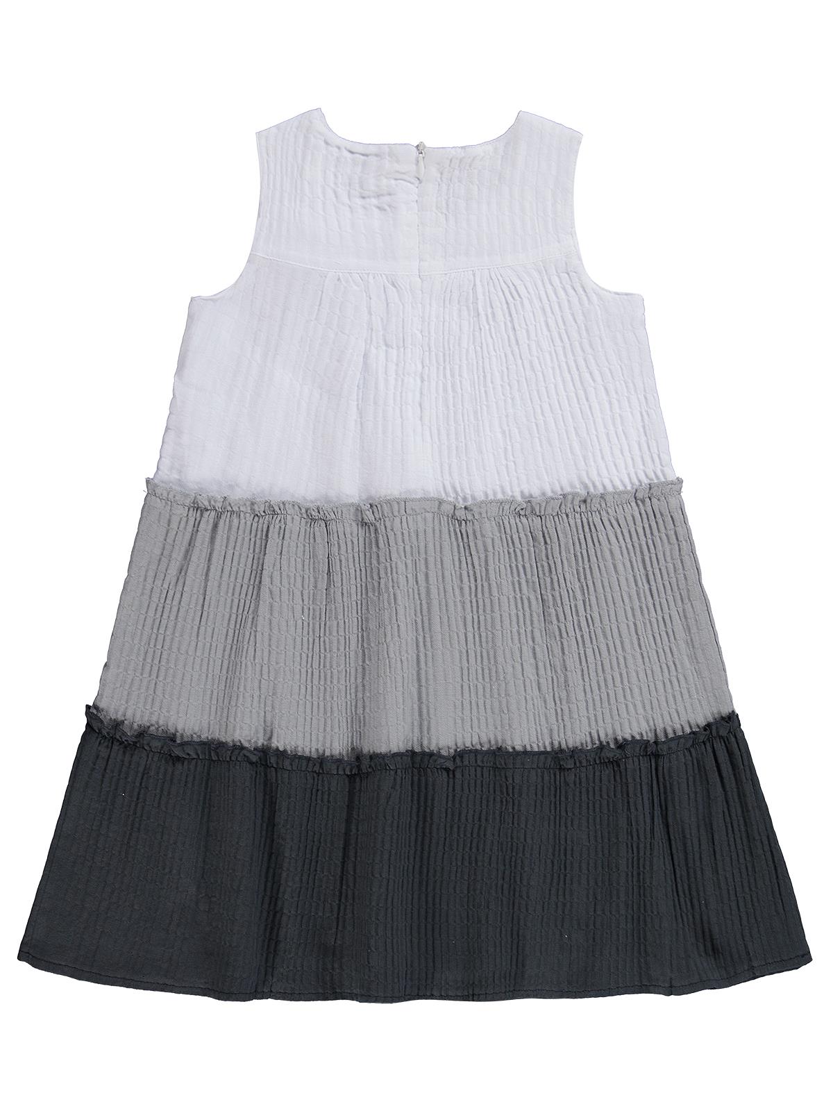 Civil Girls Fiyonklu 6-9 Yaş Elbise - Gri