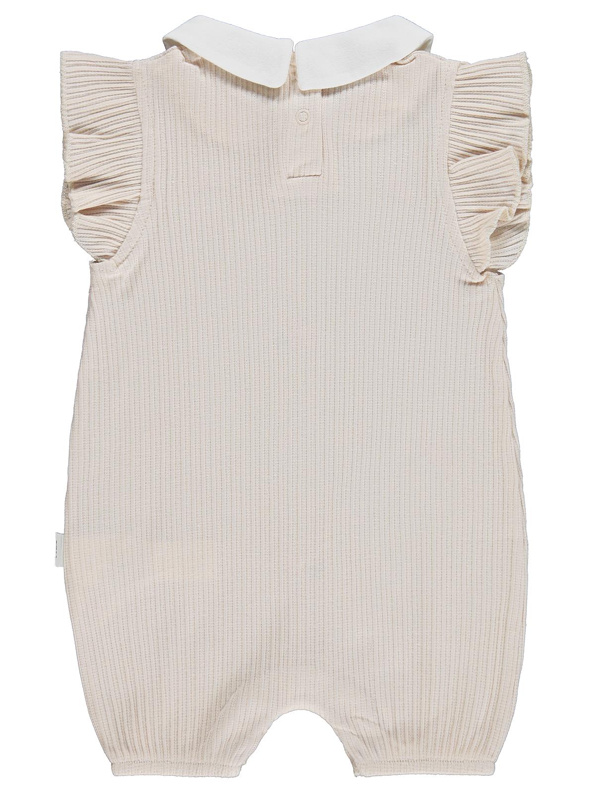 Civil Baby Çiçek Nakış 6-18 Ay Tulum - Bej