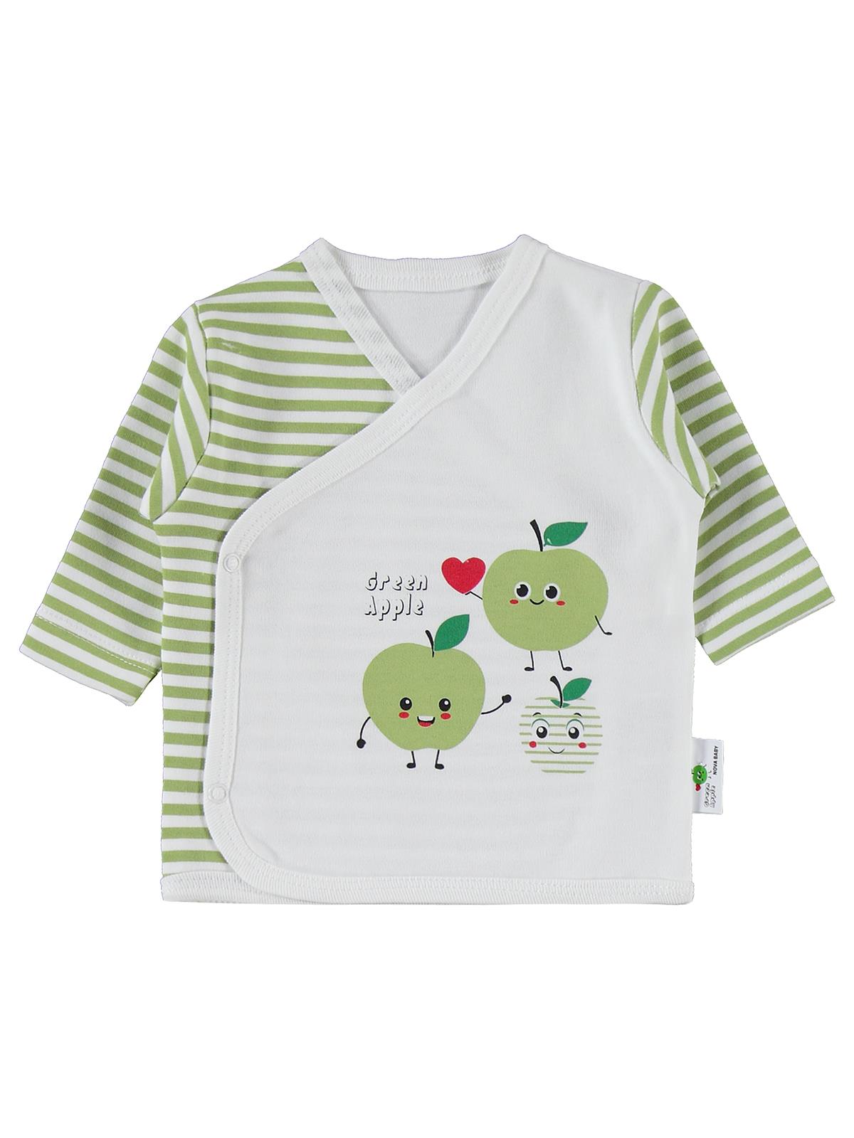 Nova Baby Yeşil Ema Kokulu 5'Li 0-3 Ay Zıbın Takımları - Ekru