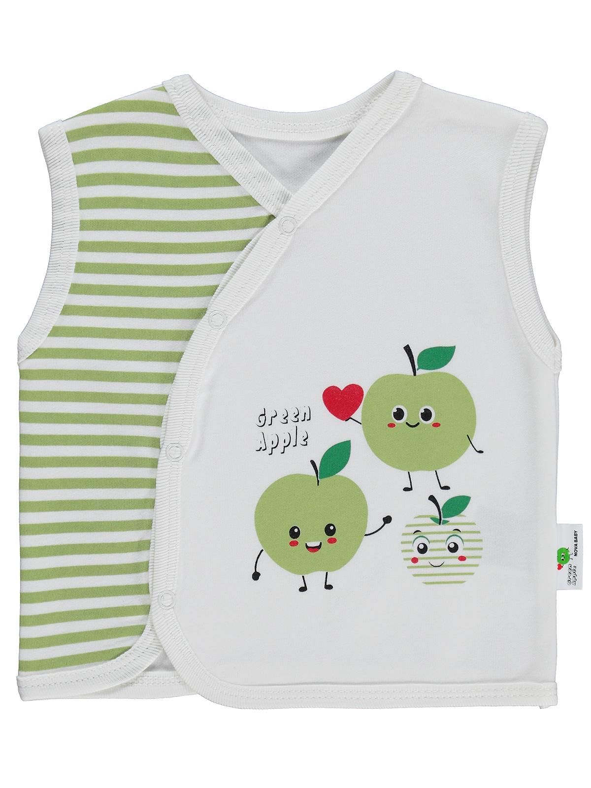 Nova Baby Yeşil Elma Kokulu 1-9 Ay Yelek - Ekru