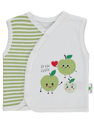 Nova Baby Yeşil Elma Kokulu 1-9 Ay Yelek - Ekru
