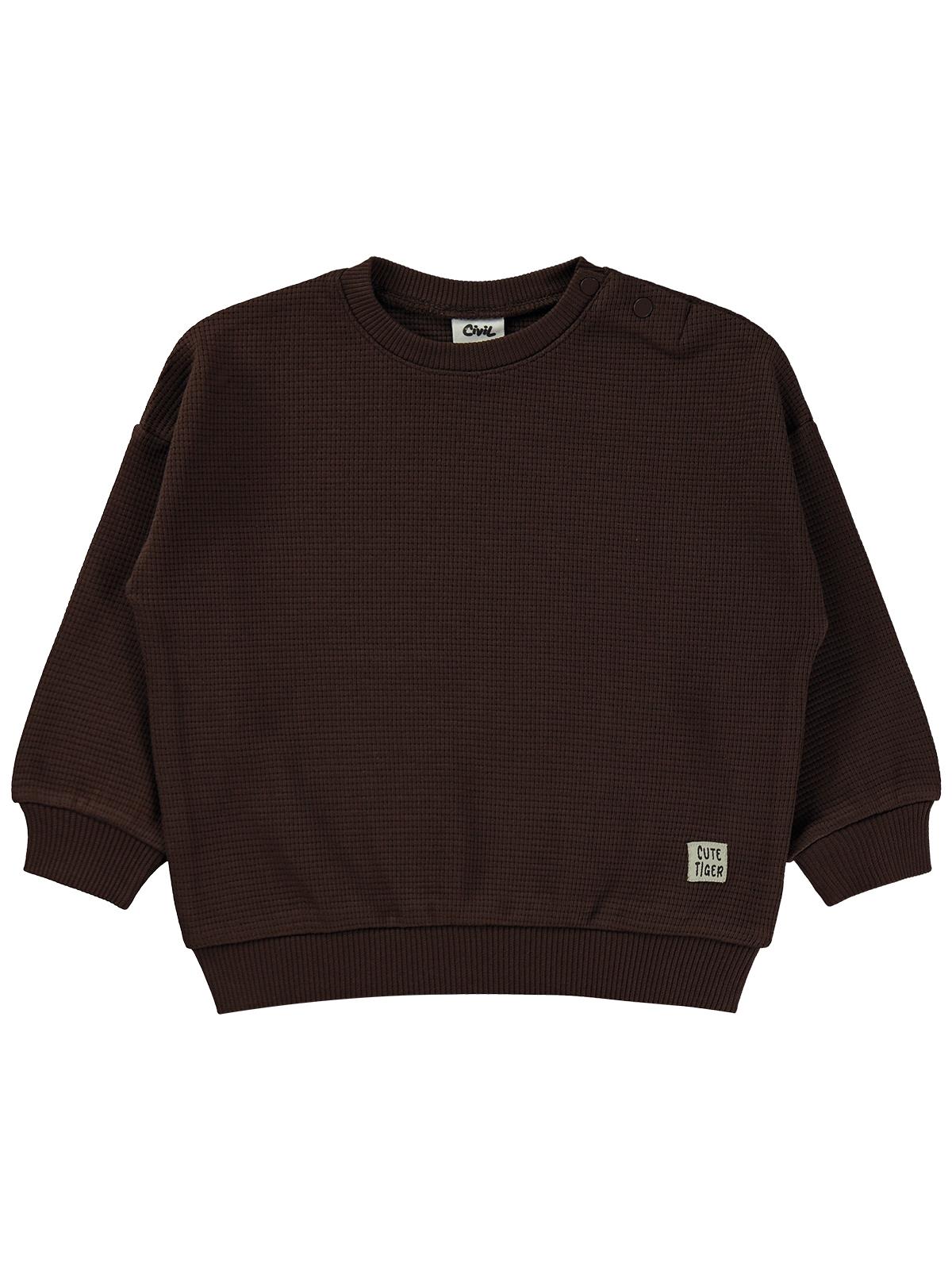 Civil Baby Basic 6-18 Ay Sweatshirt - Kahverengi
