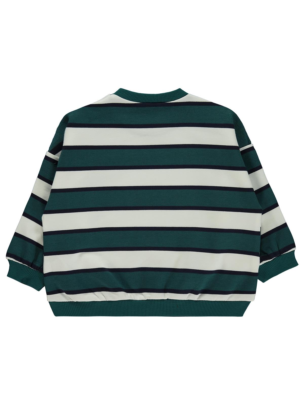 Civil Baby Çizgili 6-18 Ay Sweatshirt - Yeşil