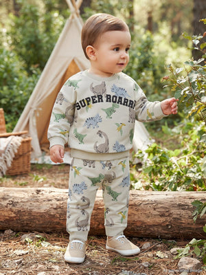 Civil Baby Dinozor Baskılı 6-18 Ay Eşofman Altı - Bej