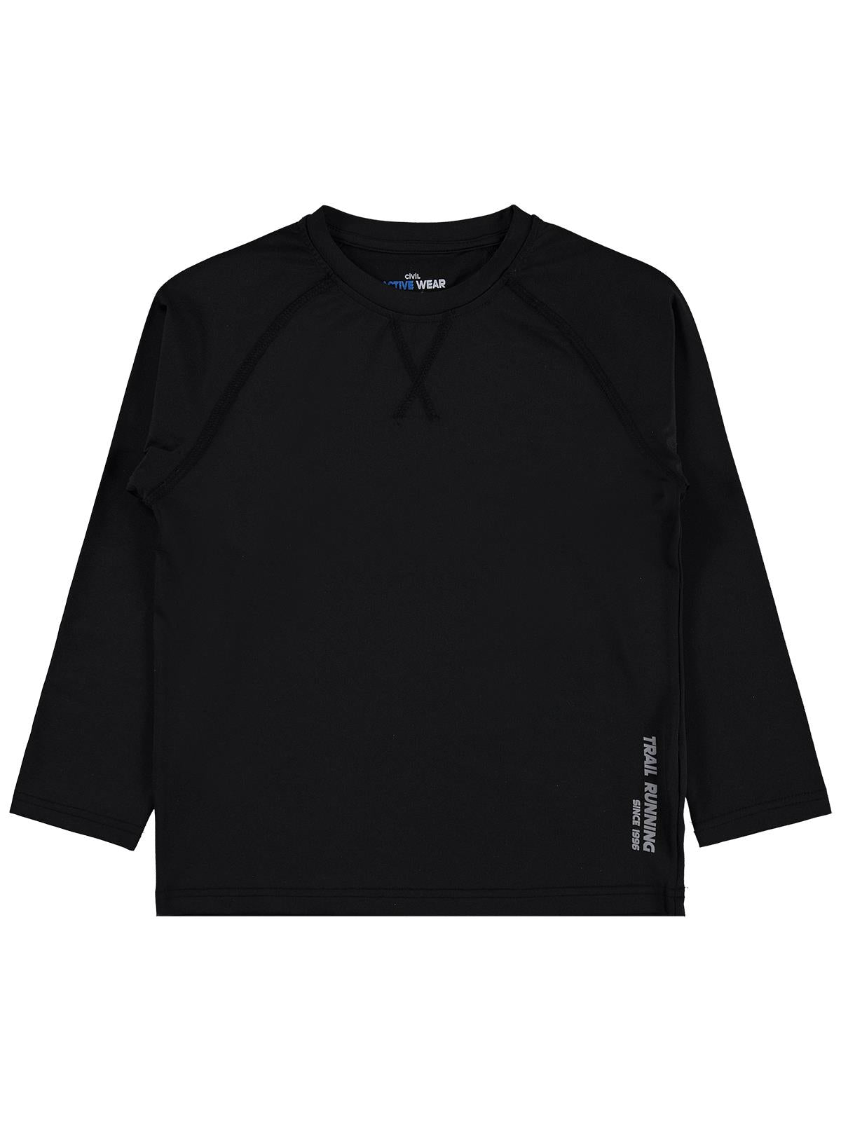 Civil Boys Reflektör Baskılı 6-9 Yaş Sweatshirt - Siyah