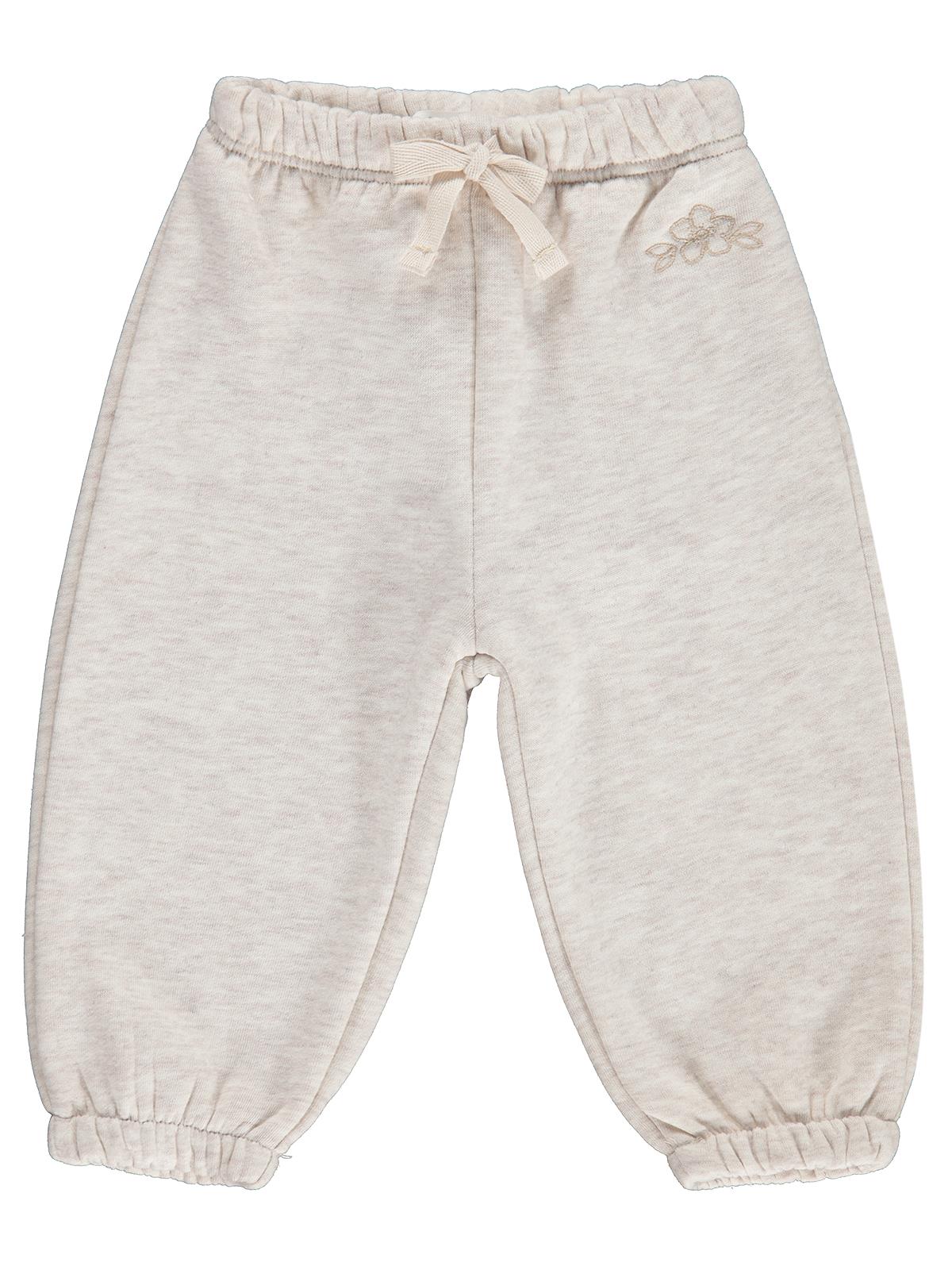 Civil Baby Çiçek Nakışlı Basic 6-18 Ay Eşofman Altı - Bej