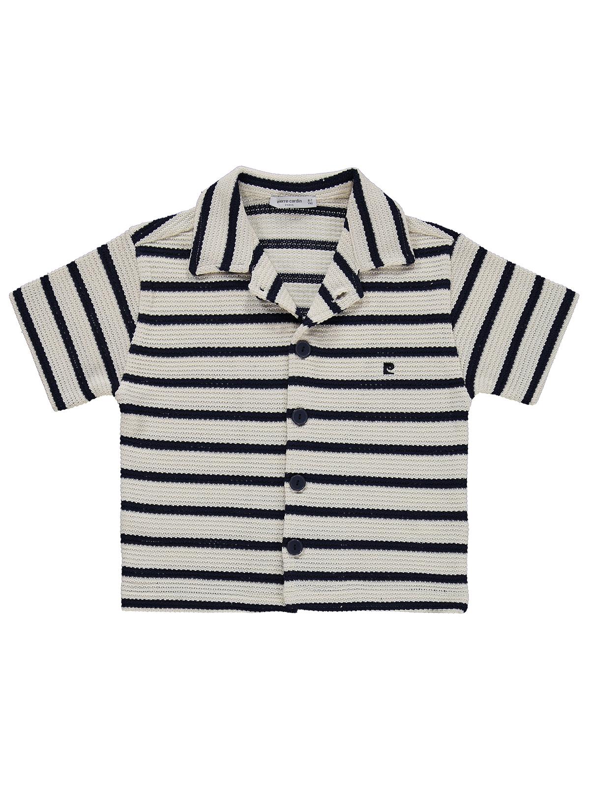 Pierre Cardin Çizgili Kaprili 6-9 Yaş Takım - Ekru