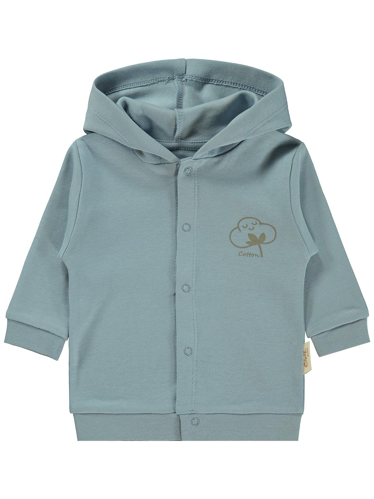 Civil Baby Organik Pamuklu Kapşonlu 1-12 Ay Hırka - Pembe