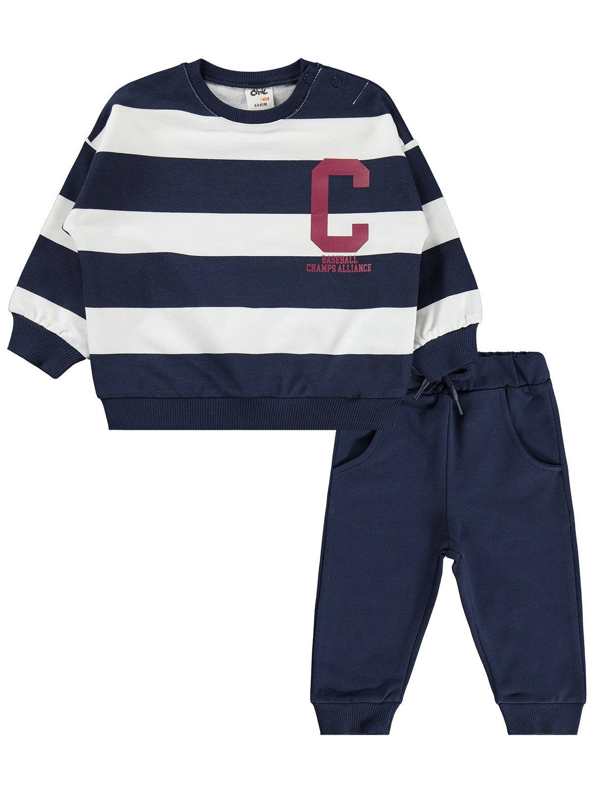 Civil Baby C Baskılı 6-18 Ay Takım - Lacivert