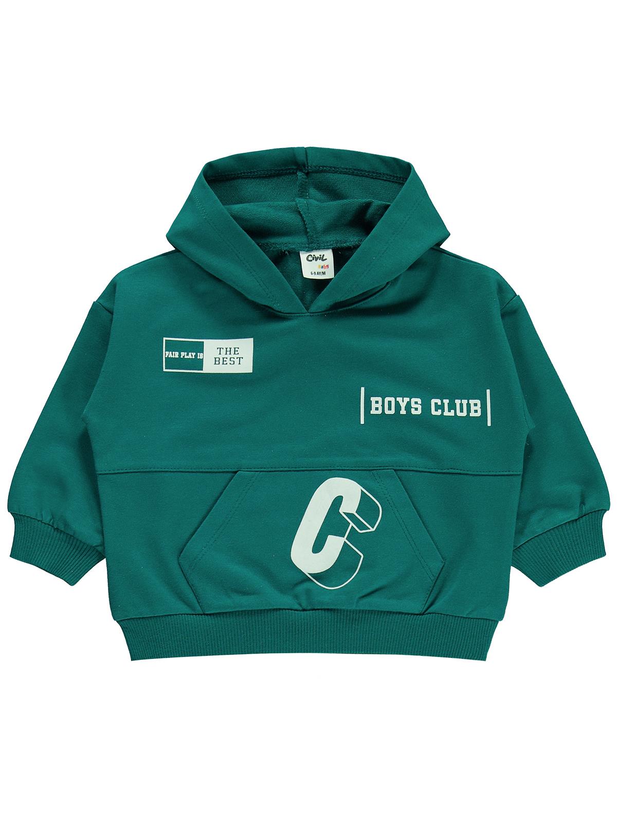 Civil Baby Yarım Fermuar 6-18 Ay Takım - Yeşil