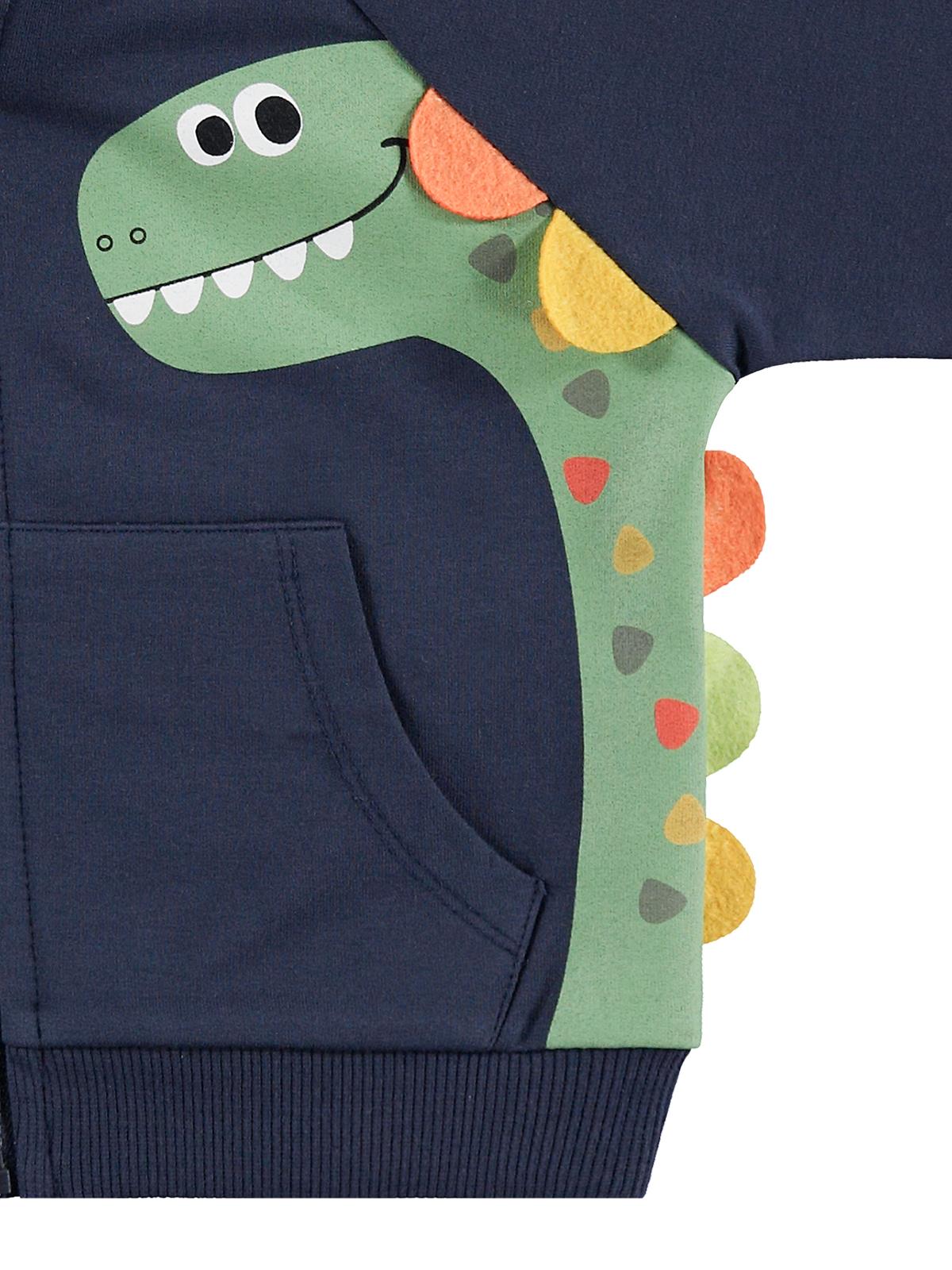 Civil Baby Dinozor Baskılı 6-18 Ay Hırka - Mavi