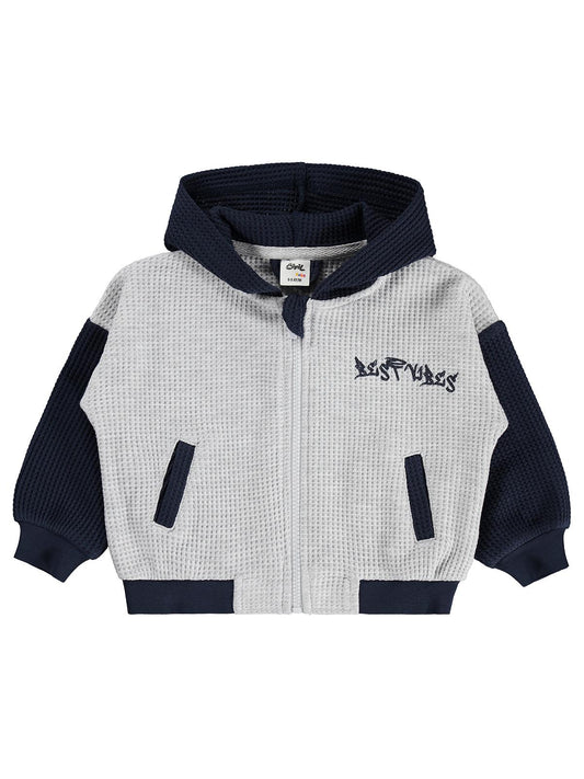 Civil Baby Best Vibes Baskılı 6-18 Ay Hırka - Gri