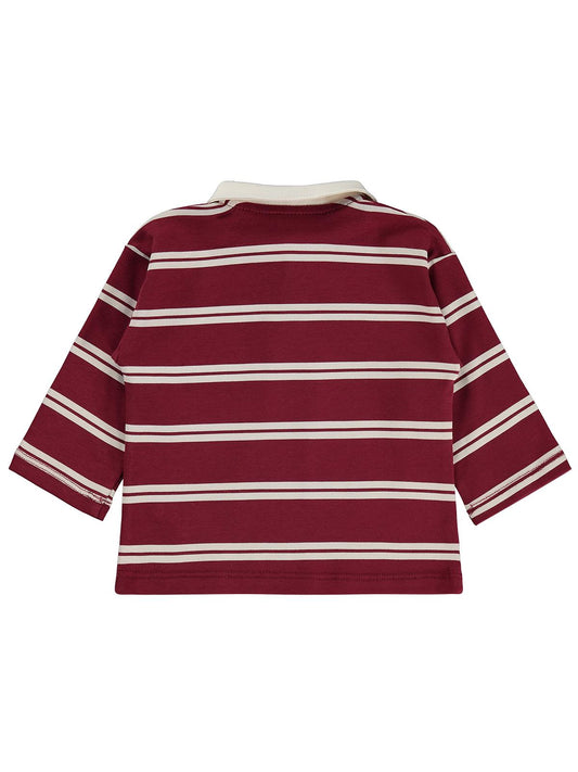 Civil Baby Çizgili 6-18 Ay Sweatshirt - Bordo