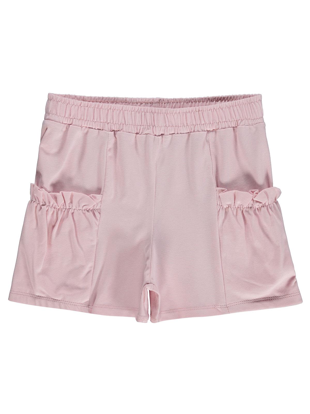 Civil Girls Torba Cep Detaylı 6-9 Yaş Şort - Pudra