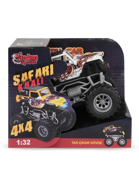 Vardem Oyuncak Isıklı- Muzıklı 1:32 Safarı Kralı Jeep 4x4 - Beyaz